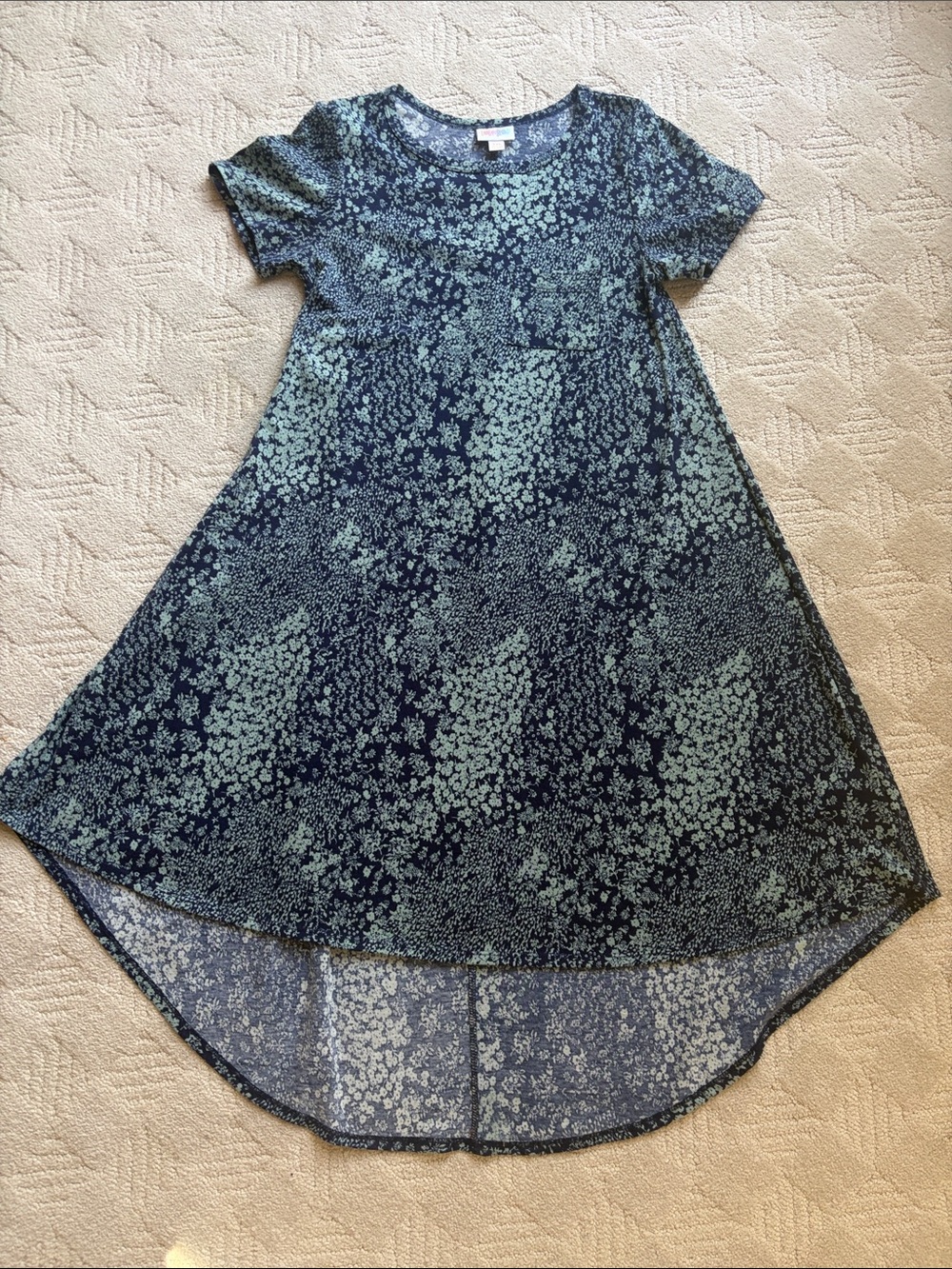 LulaRoe Navy Floral High-Low Dress